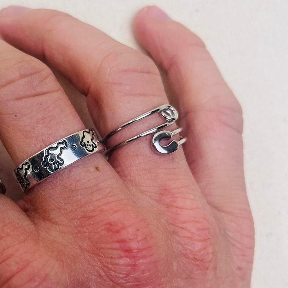 Y2k 2000s vintage style bobypin ring - Picture 3 of 6